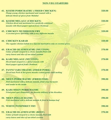 Coconut Grove menu 