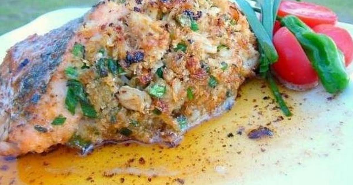 Crab Stuffed Salmon | Just A Pinch Recipes