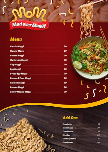 Mad Over Maggy menu 