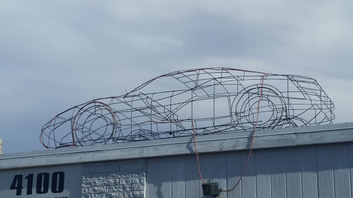 Metal Frame Car Sculpture 