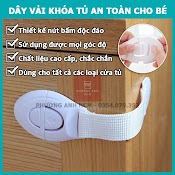 Dây Vải Khoá Tủ, Ngăn Kéo, Tủ Lạnh / Đai Khóa Chặn Cửa Tủ / Chốt Khóa An Toàn Cho Bé (Loại Vải Trắng)