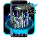 Herunterladen Live Space city 3D Launcher Theme Installieren Sie Neueste APK Downloader