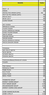 Priyadarshini Veg menu 5