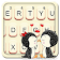 Thème de clavier Love Kiss Penguin icon