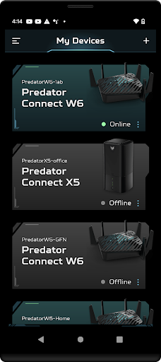 Screenshot Predator Connect