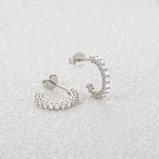 Title 3, S925 Sterling Silver Stud Earrings Fashion C-Sh...
