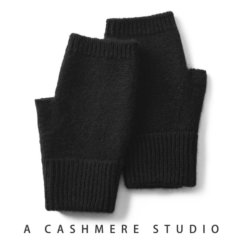 Damen Kaschmir Halbfinger Handschuhe Herbst Winter, verschiedene Farben, für Wärme und modischen Look.