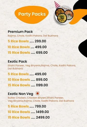 Mad Over Rice menu 