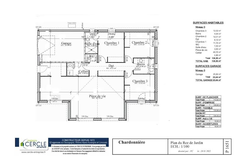  Vente Terrain + Maison - Terrain : 4 800m² - Maison : 106m² à Le Breuil (03120) 