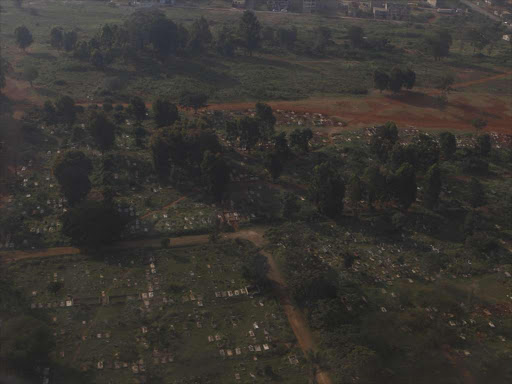 A cemetery.