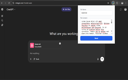 Text2File screenshot 1