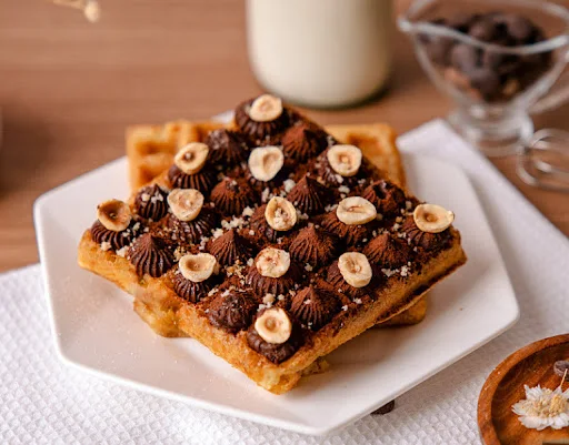 Dark Chocolate Ganache Waffle [1 Pc]