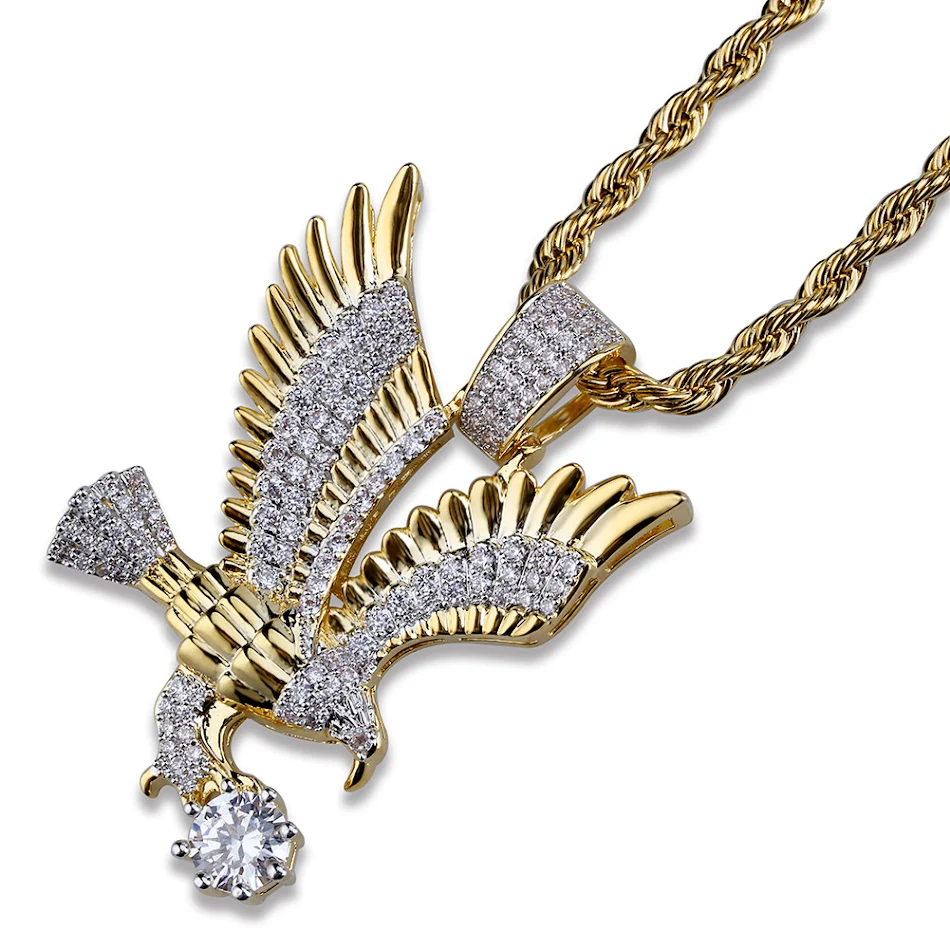 Eagle hip hop men's Necklace