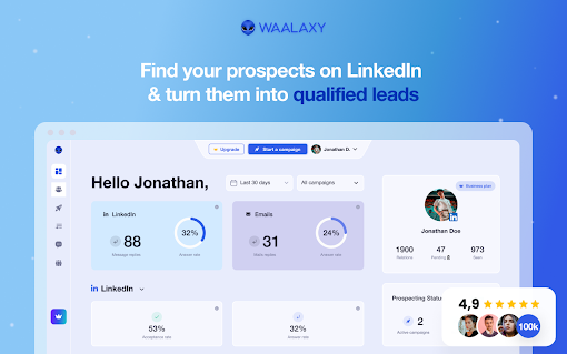 Waalaxy - #1 LinkedIn Automation Tool