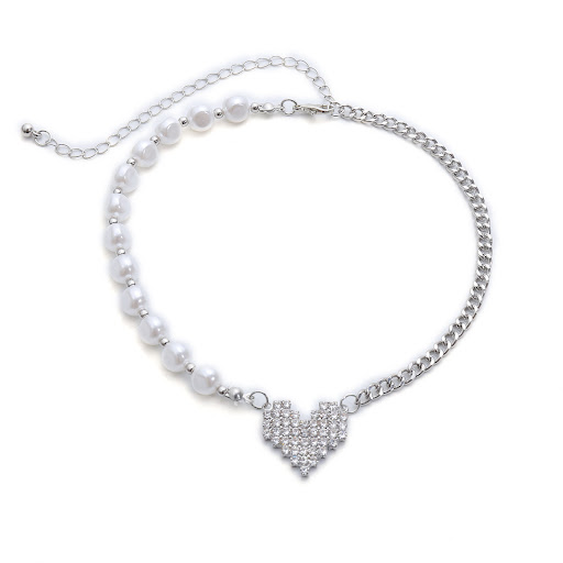 Title 4, Womens Personality Pearl Chain Necklace, Creat...