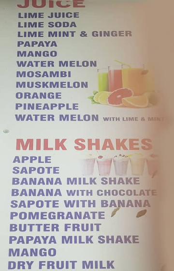 Amma Juice & Fast Food menu 