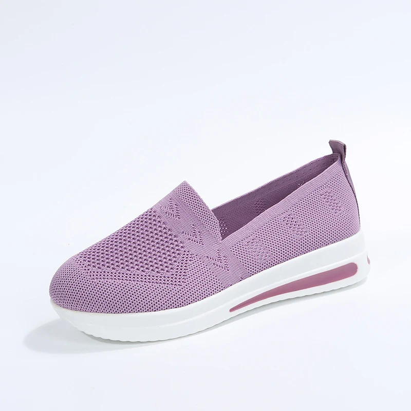 Chaussures compensées plates décontractées grande taille pour femmes, confortables et élégantes au quotidien.