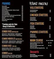 China Tang's menu 1