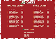 FB Cakes menu 1