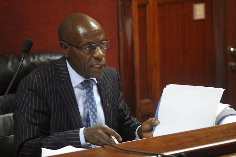 Judge John Mativo of the High Court during a past ruling at the Milimani High Court.