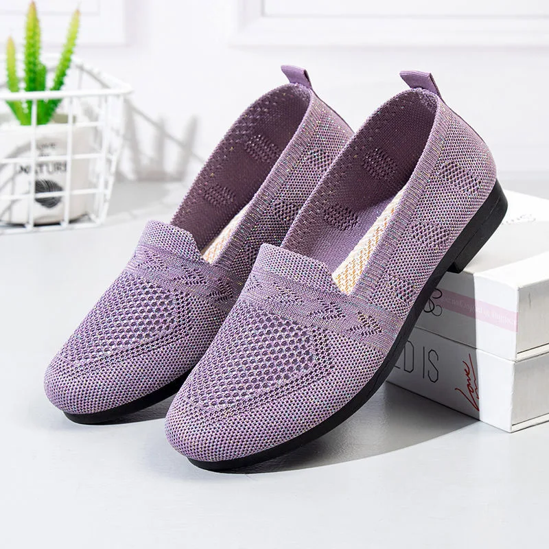 Chaussures en tissu ajouré en mesh pour femmes, respirantes et légères, parfaites pour l'été. Confort et style assurés avec ces chaussures tendances.