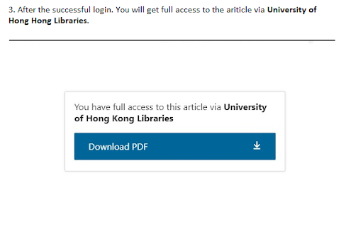 Journal access through HKU library