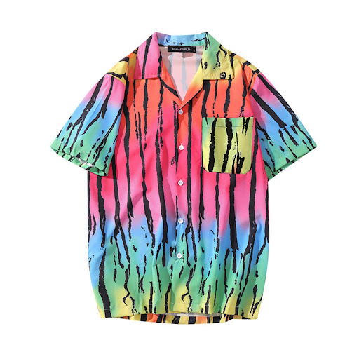 Title 2, Boys striped chiffon shirt, a light and stylis...