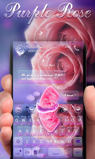 Purple Rose GO Keyboard Theme