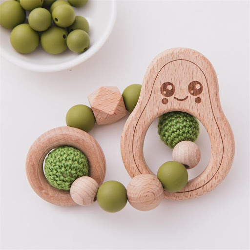 Title 1, Childrens Bracelet Ornaments Baby Wooden Toy A...