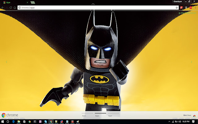 The Lego Batman chrome extension