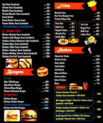 Bfc (Burger Fries Corner) By Food 7 menu 