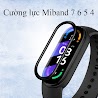 Cường Lực Miband 7 6 5 4 Full Viền Đen Cong 3D, Dán Màn Hình Miband 7 6 5 4, Miếng Dán Mi Band Xiaomi, Dán Màn Mi Band