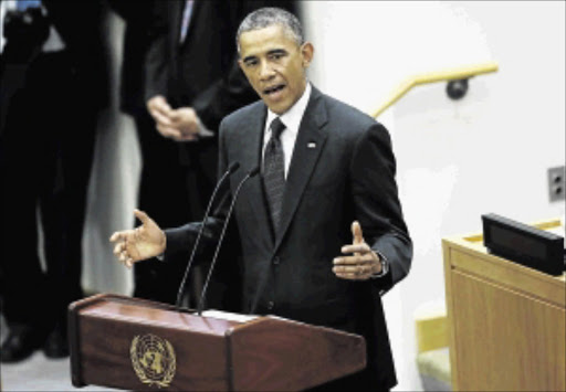 plea: US president Barack Obama at the United Nations meeting on the Ebola outbreak Photo: Kevin lamarque/Reuters