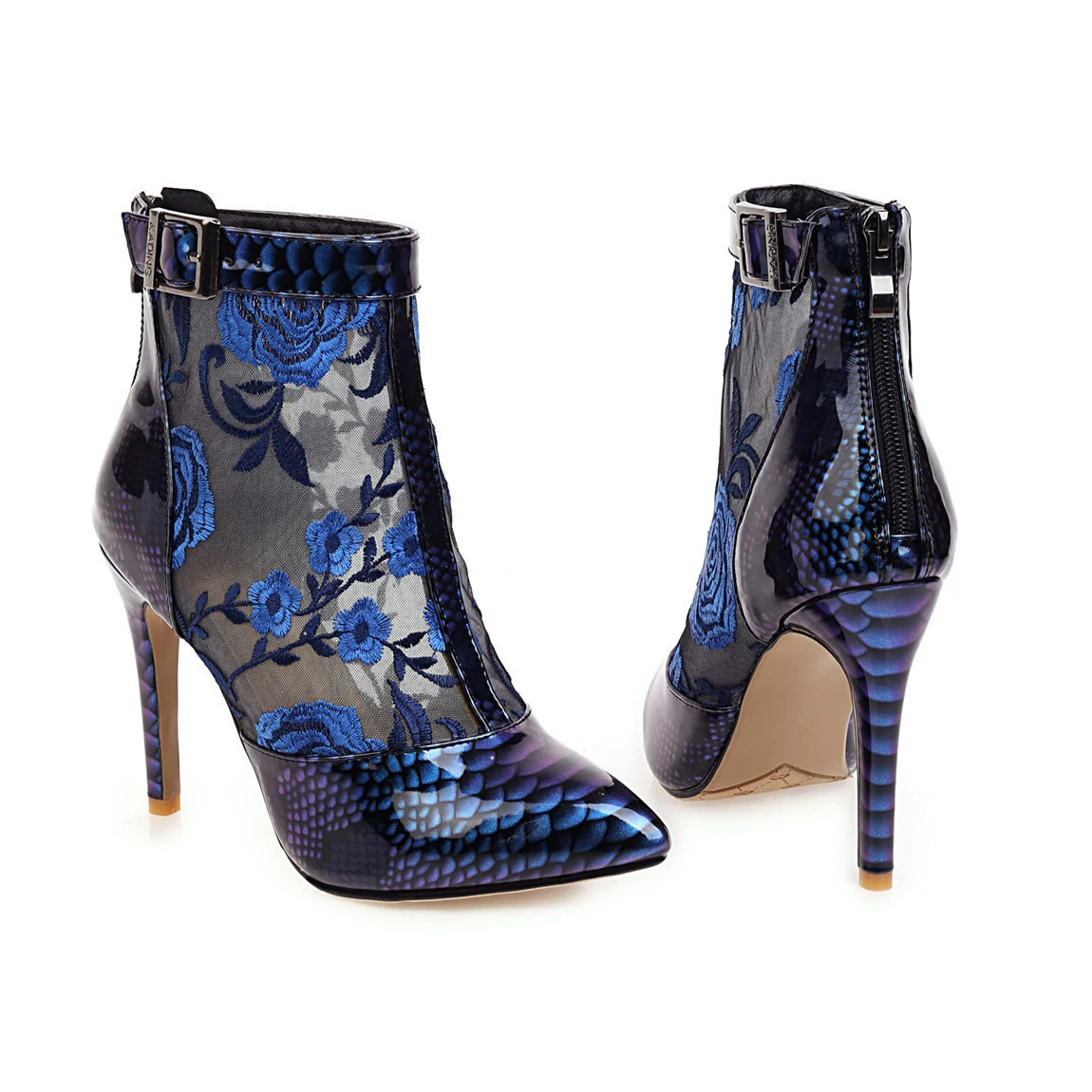Title 2, Dames fashion enkellaarsjes met spitse neus, pr...