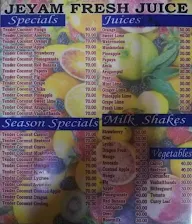 Jayam Fresh Juice menu 1