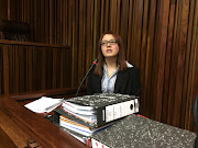 Marcel Steyn during earlier testimony in court during her murder trial. 