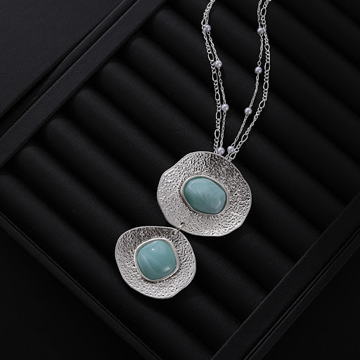 Title 3, Womens Long Necklace Metal High-end Fashion El...