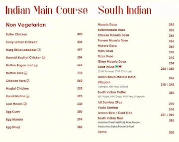 Sarpanch Bagh menu 