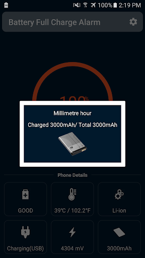 Screenshot Battery Full Charge Alarm