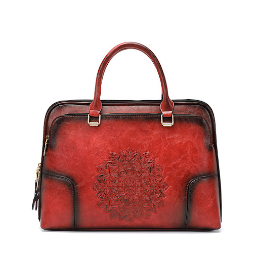 Title 10, Womens Business Vintage Embossed Tote Bag