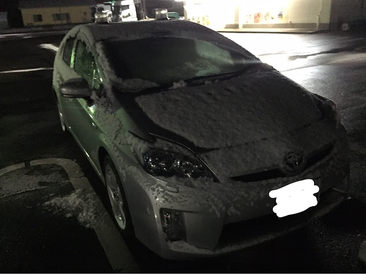 プリウスの東北の雪・これからまた仕事・運転注意！ご安全に。・夜茨城から仕事・車好きな人と繋がりたいに関するカスタム事例の投稿画像3枚目