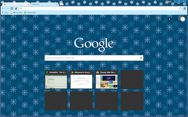 Cute Christmas Pixel Snowflakes chrome extension