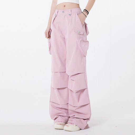 Title 3, High Street Niche Pleated Wide-leg Trousers wit...