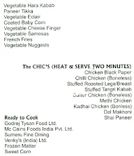 The Chic menu 3