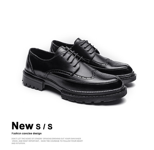 Title 7, Plus Size Brogue Mens Shoes, Trendy British-st...