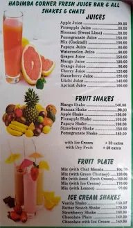 Hadimba Corner menu 3