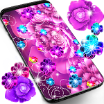 Cover Image of 下载 Glowing flowers live wallpaper 12 APK