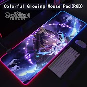 Tấm Lót Chuột Và Bàn Phím Chơi Game Cỡ Lớn Có Đèn Nền Led Rgb In Hình Anime