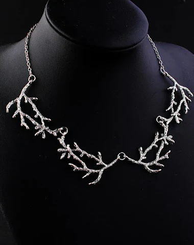 Wood Silver Necklace - 3