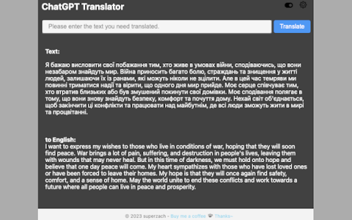 ChatGPT Translator